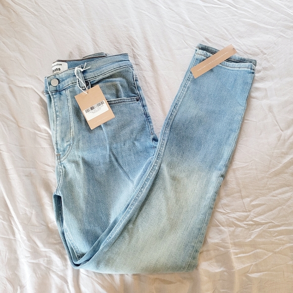 REFORMATION HARPER HIGH RISE DESTROYED JEANS SZ 28 - Picture 2 of 4